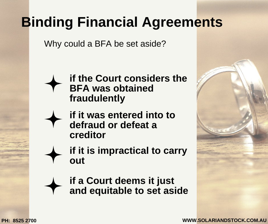 Binding Financial Agreements