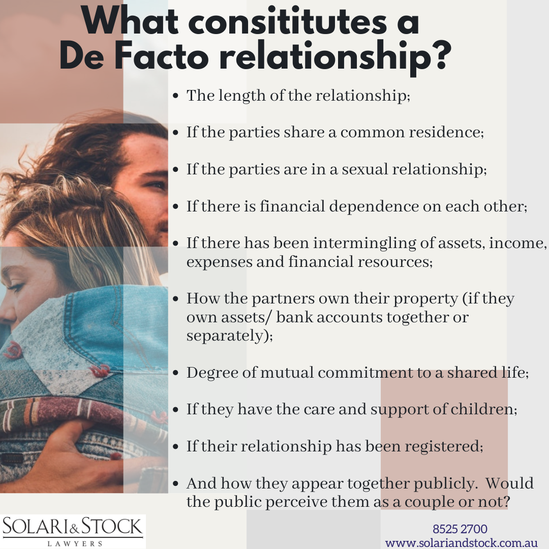 What Constitutes a DeFacto Relationship