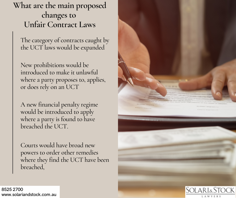 Proposed changes to contract laws