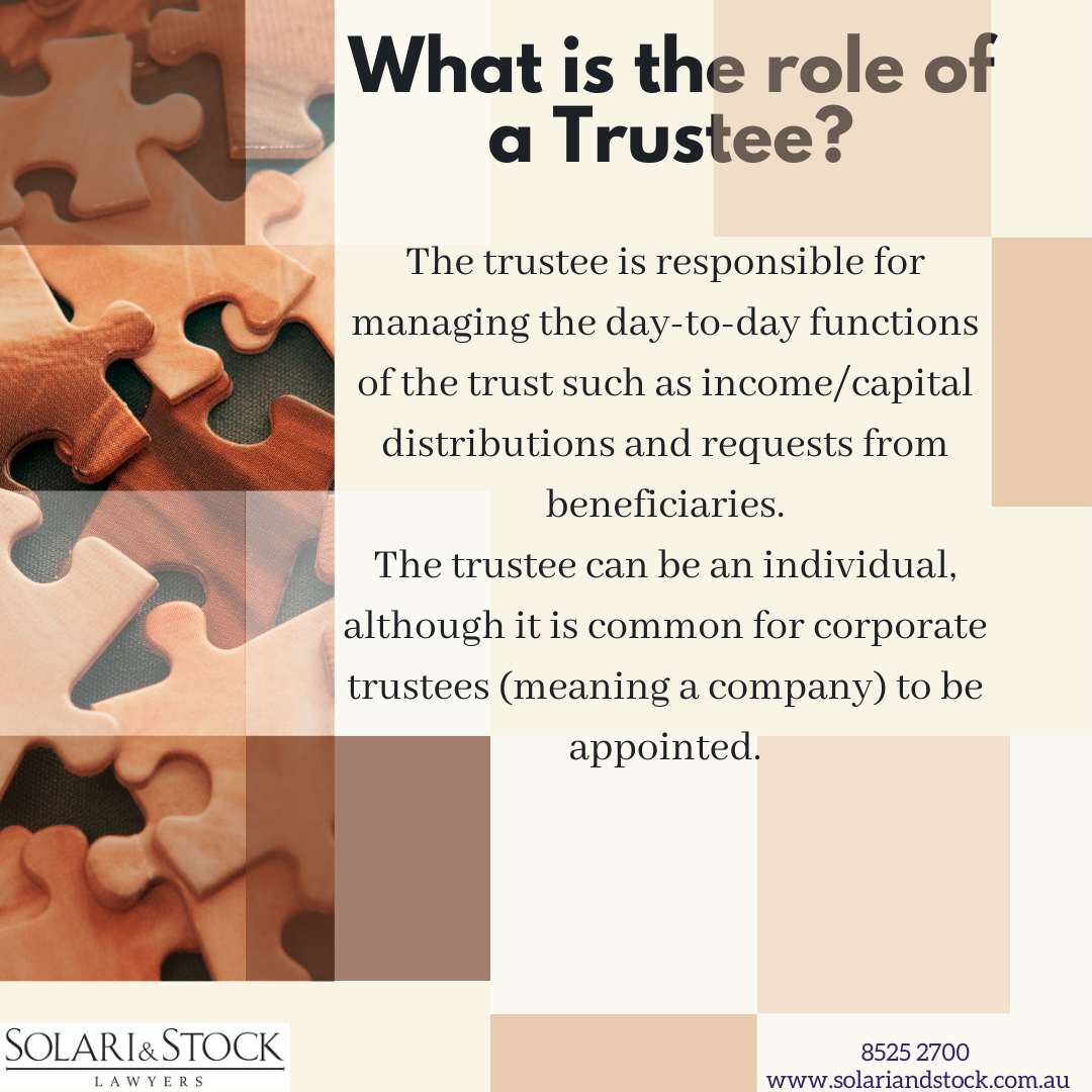 What is the role of a trustee?