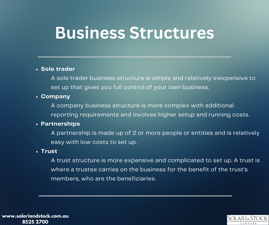 what-are-the-different-business-structures-solari-stock-where