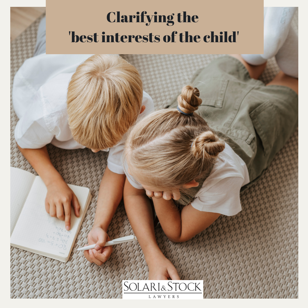 Clarifying the best interests of the child
