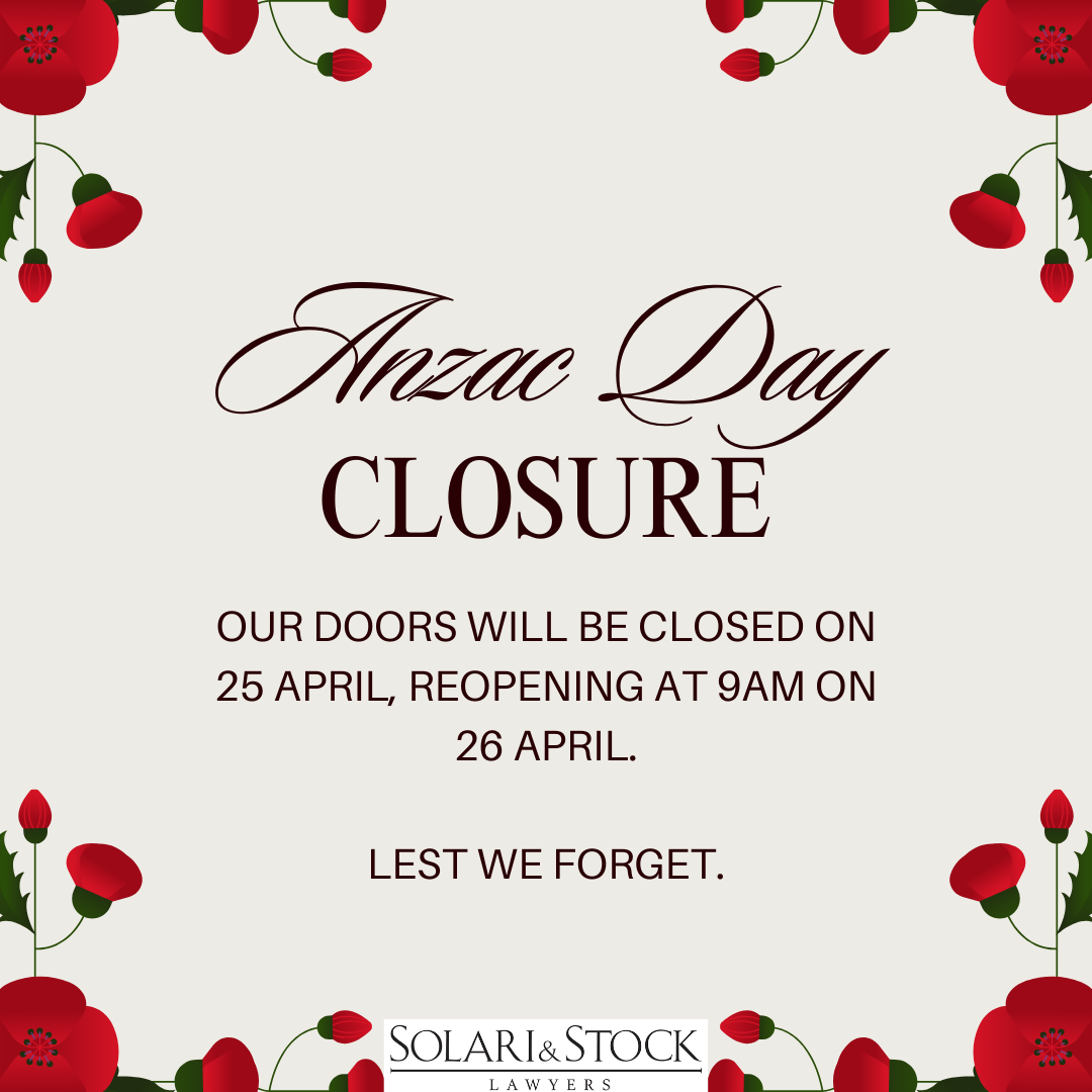 Anzac Day Closures