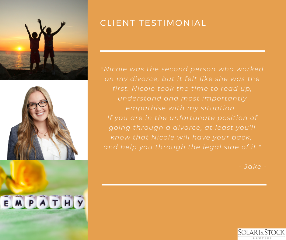 Client testimonial for Nicole Quirk by Jake