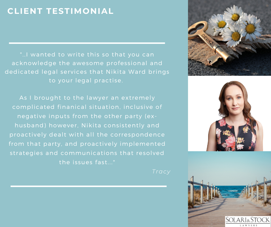 Testimonial for Nikita Ward and Solari and Stock