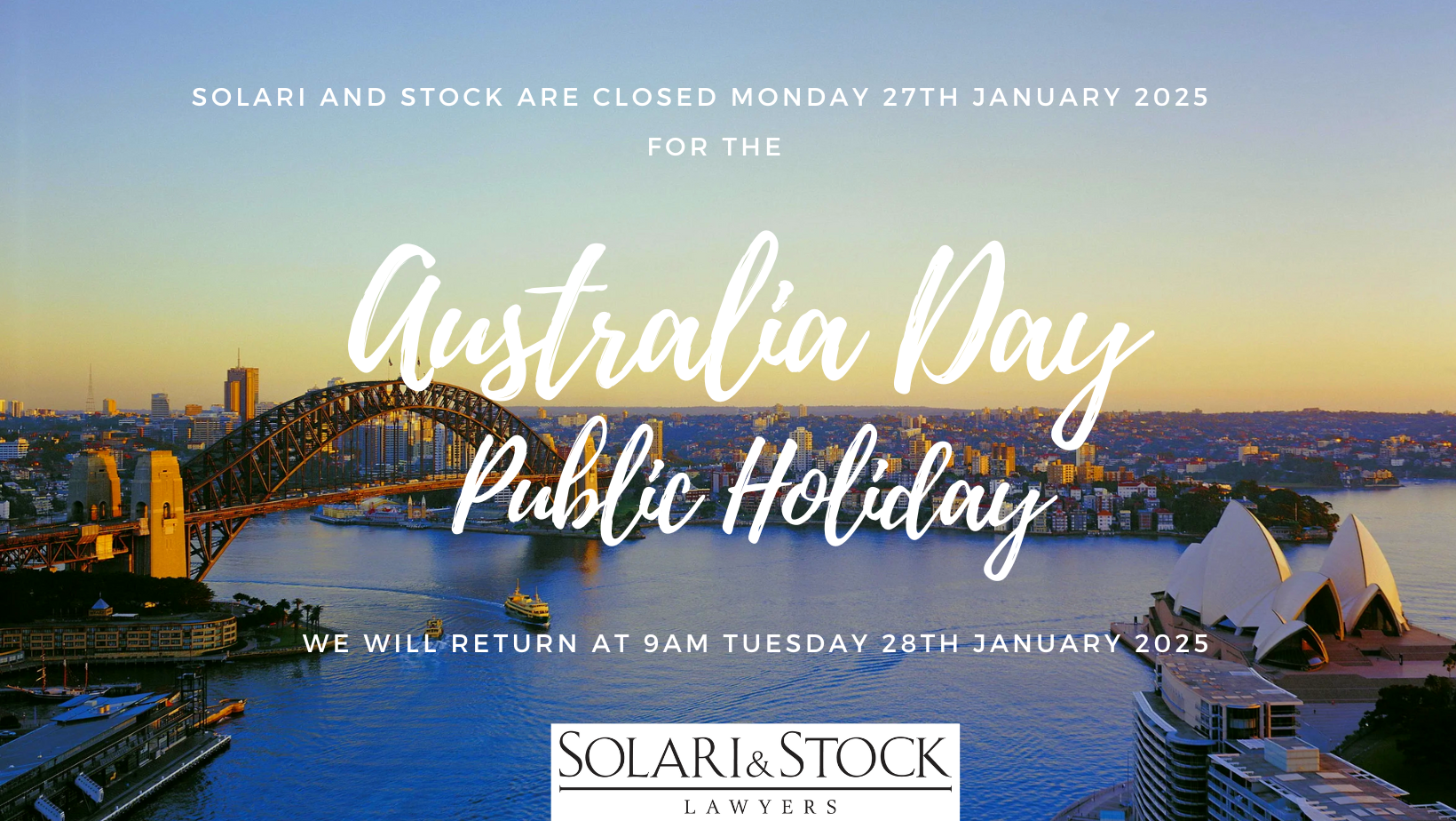 Australia Day public holiday 2025