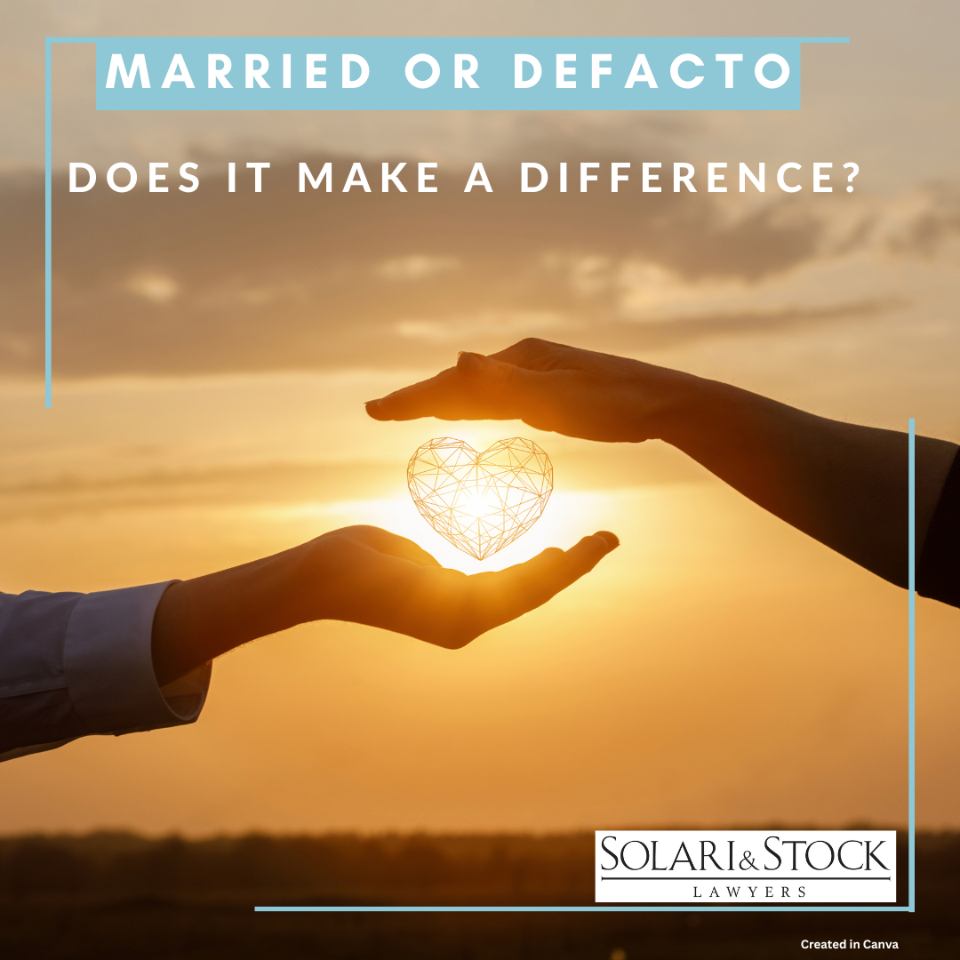 Married or de facto, does it make a difference?