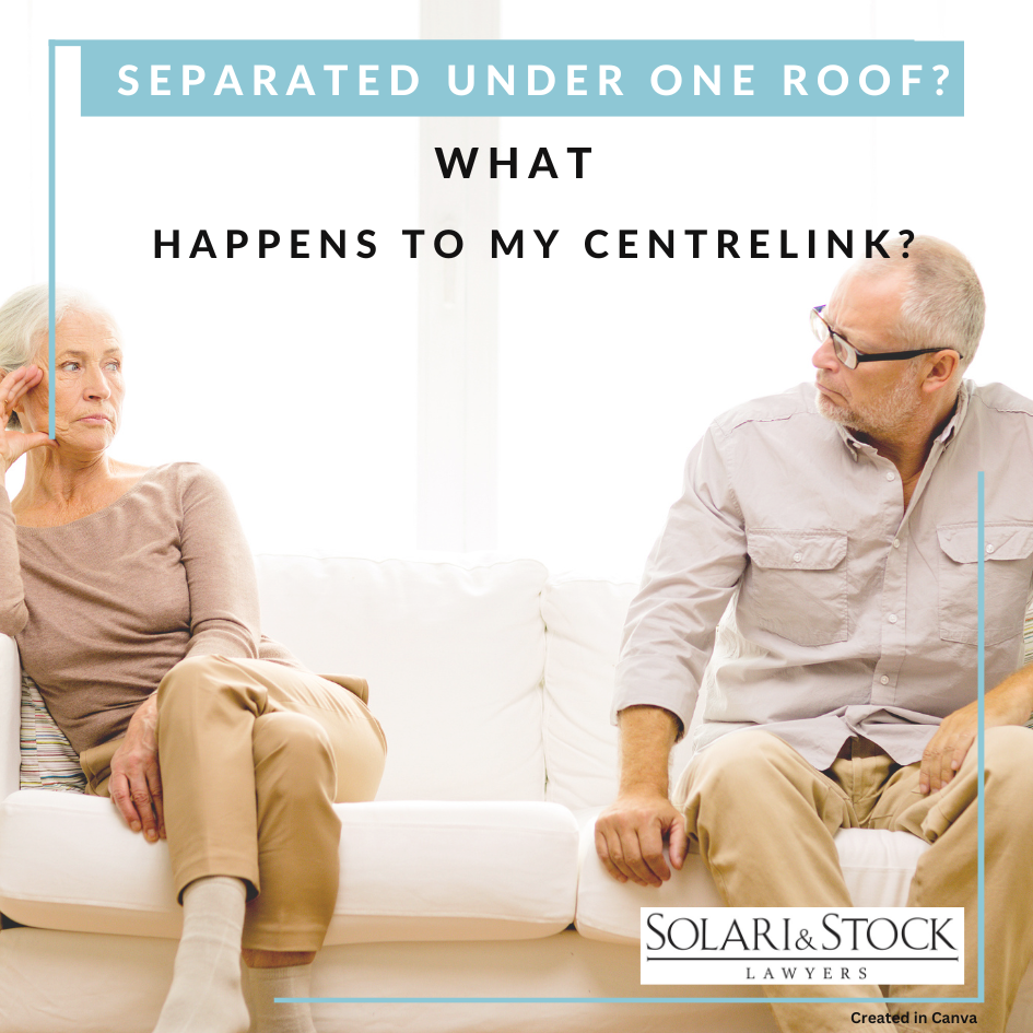 I’m separated under the one roof – what will happen to my Centrelink payments?