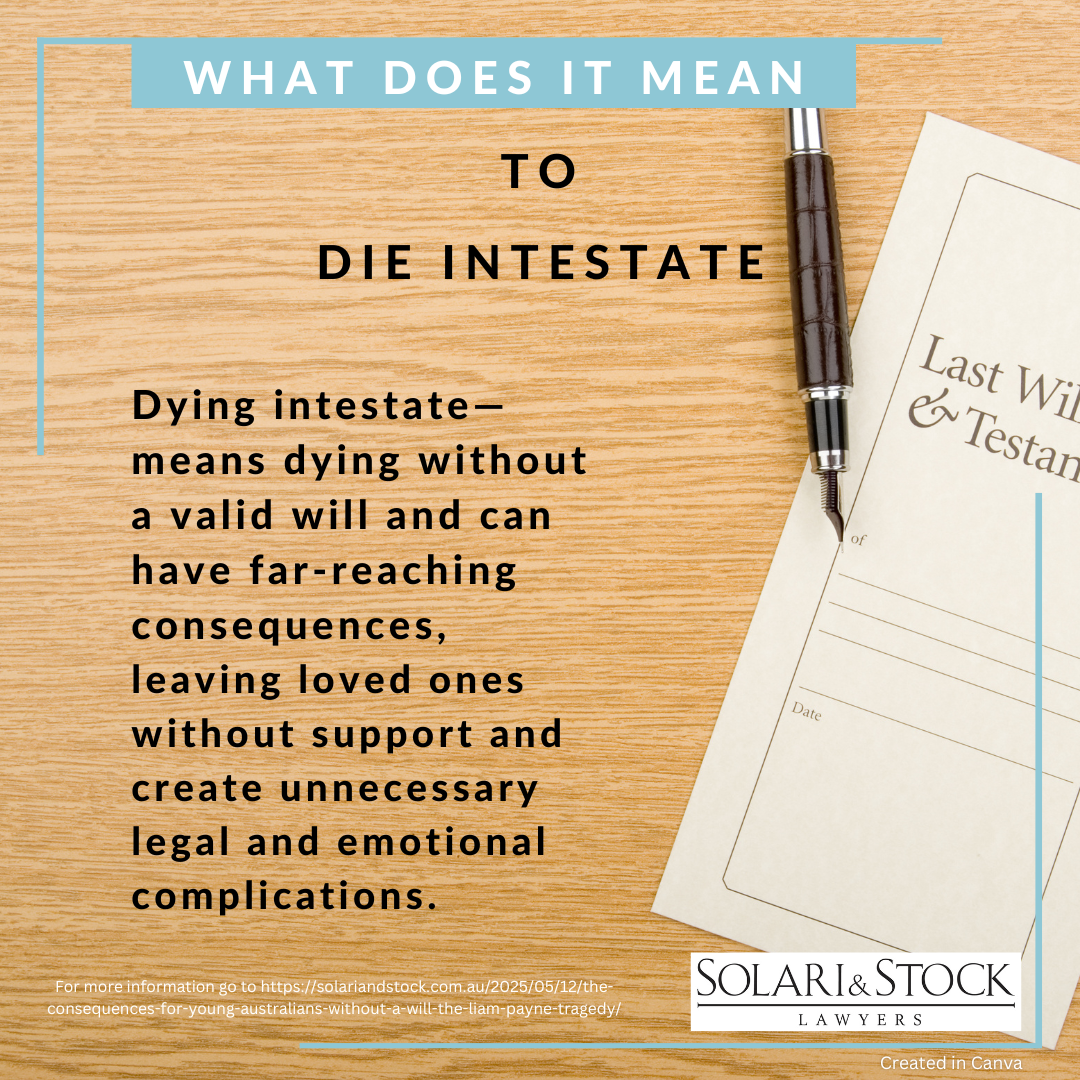 What does it mean to die intestate