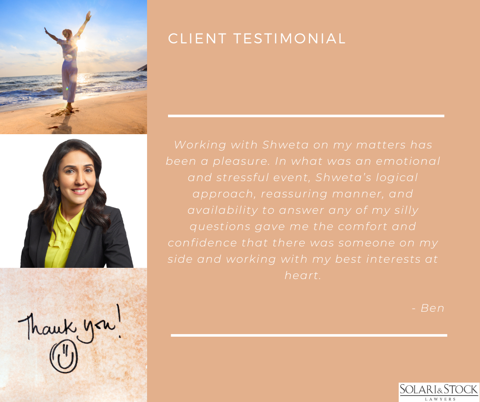 Client testimonial Shweta