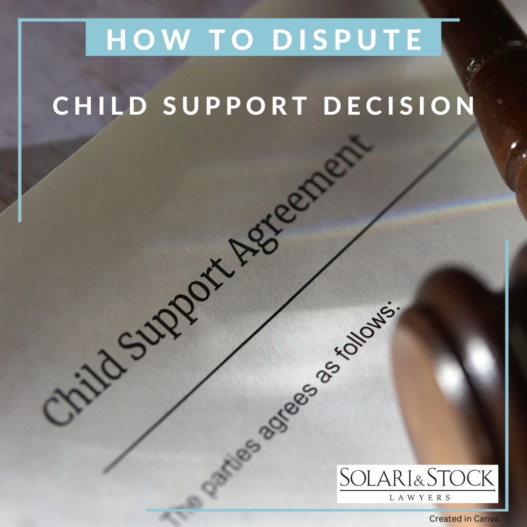 I don't agree with a child support decision