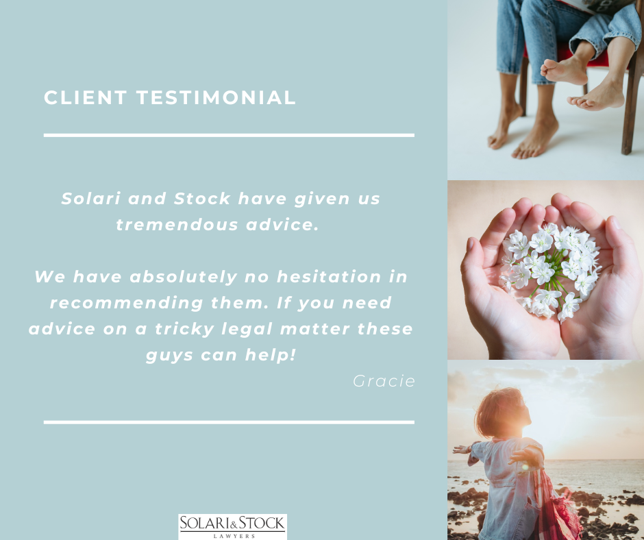 Client testimonial Solari and Stock