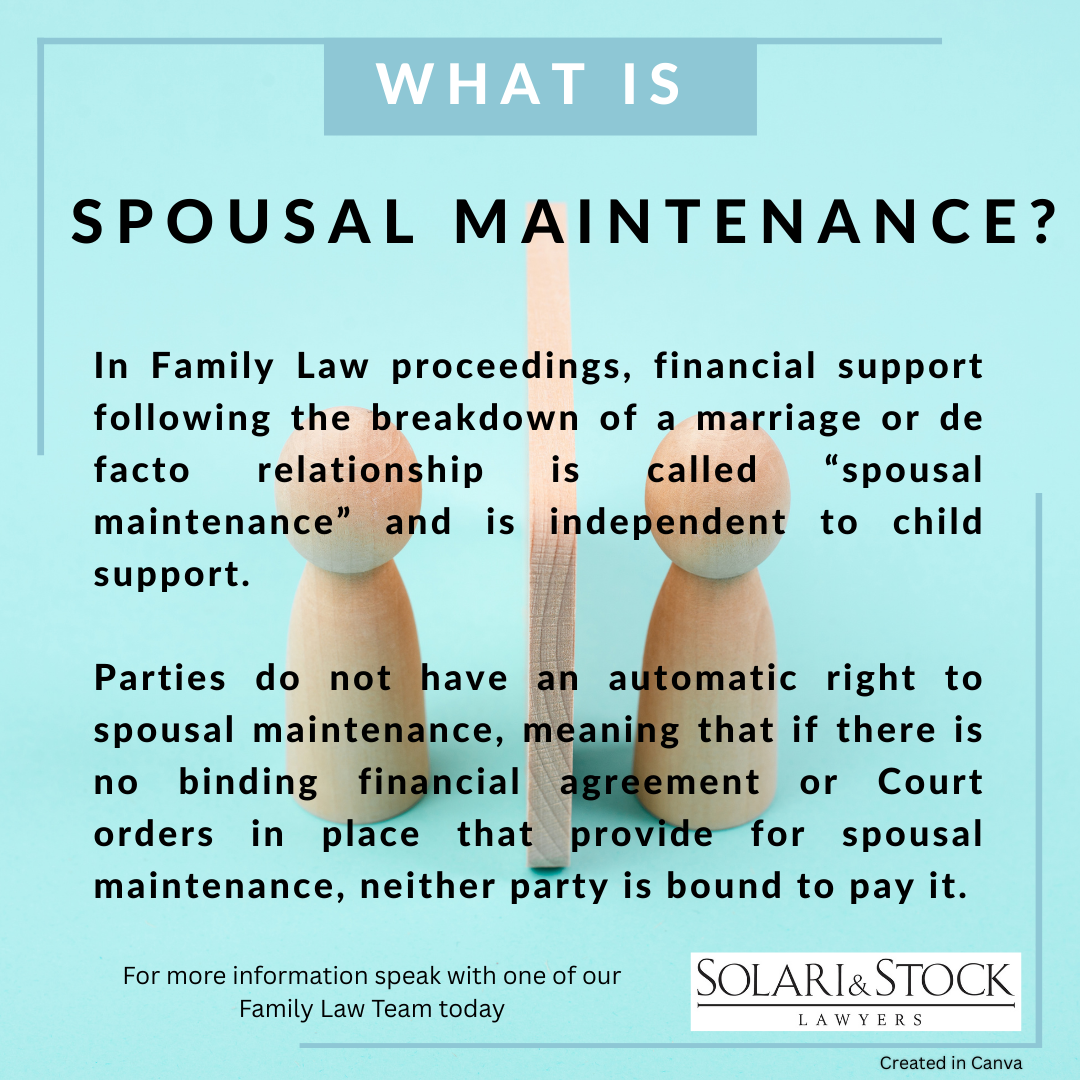 What is Spousal Maintenance?