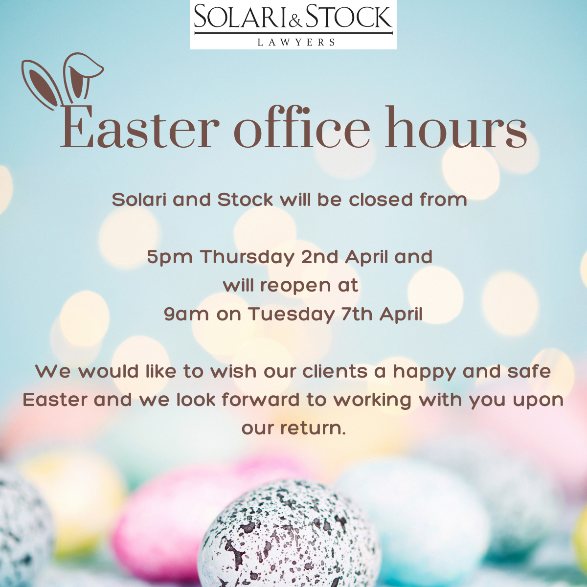 Easter office hours
