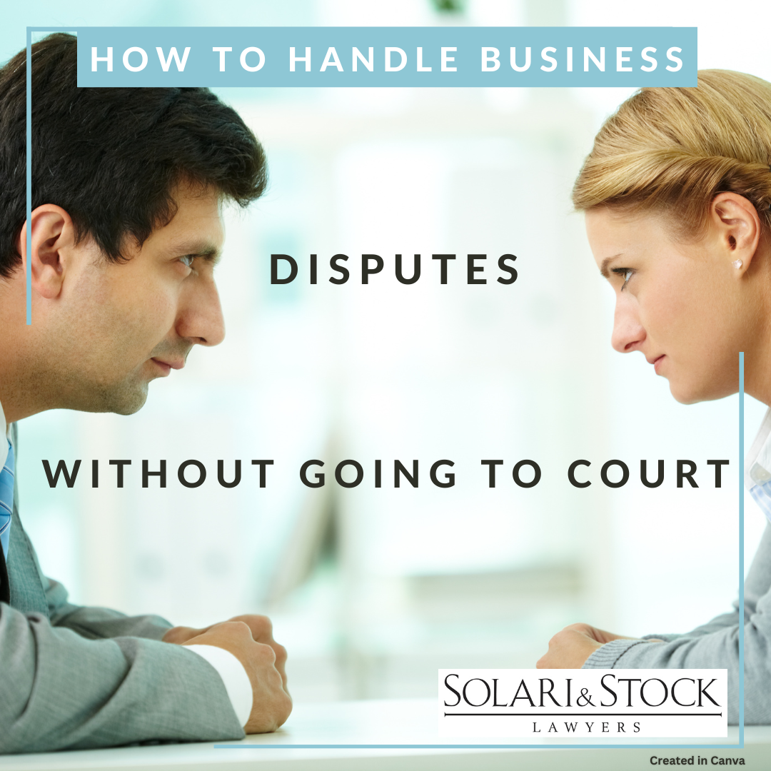 How to handle businss disputes without going to court