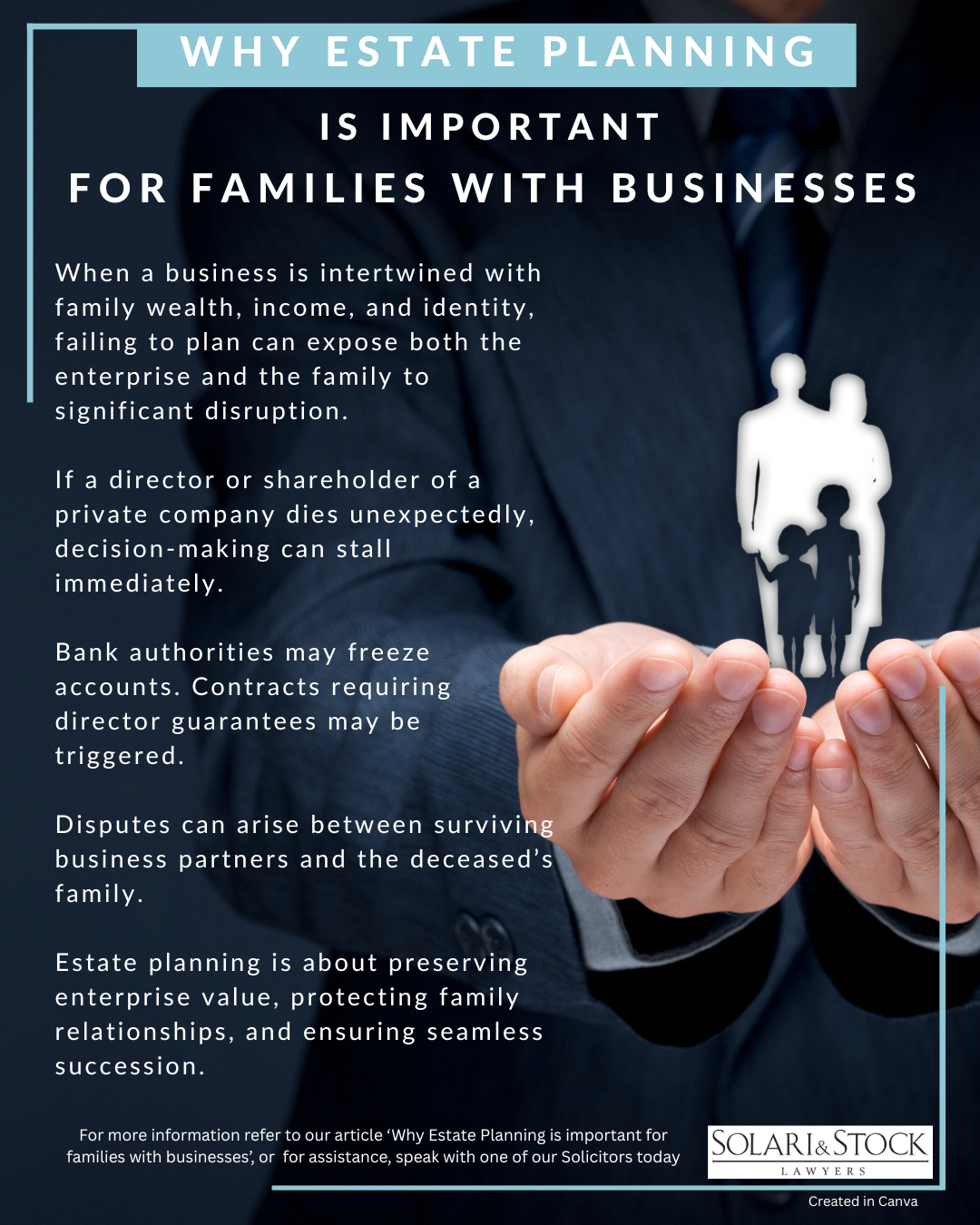 Infographic Why Estate Planning is important for families with businesses
