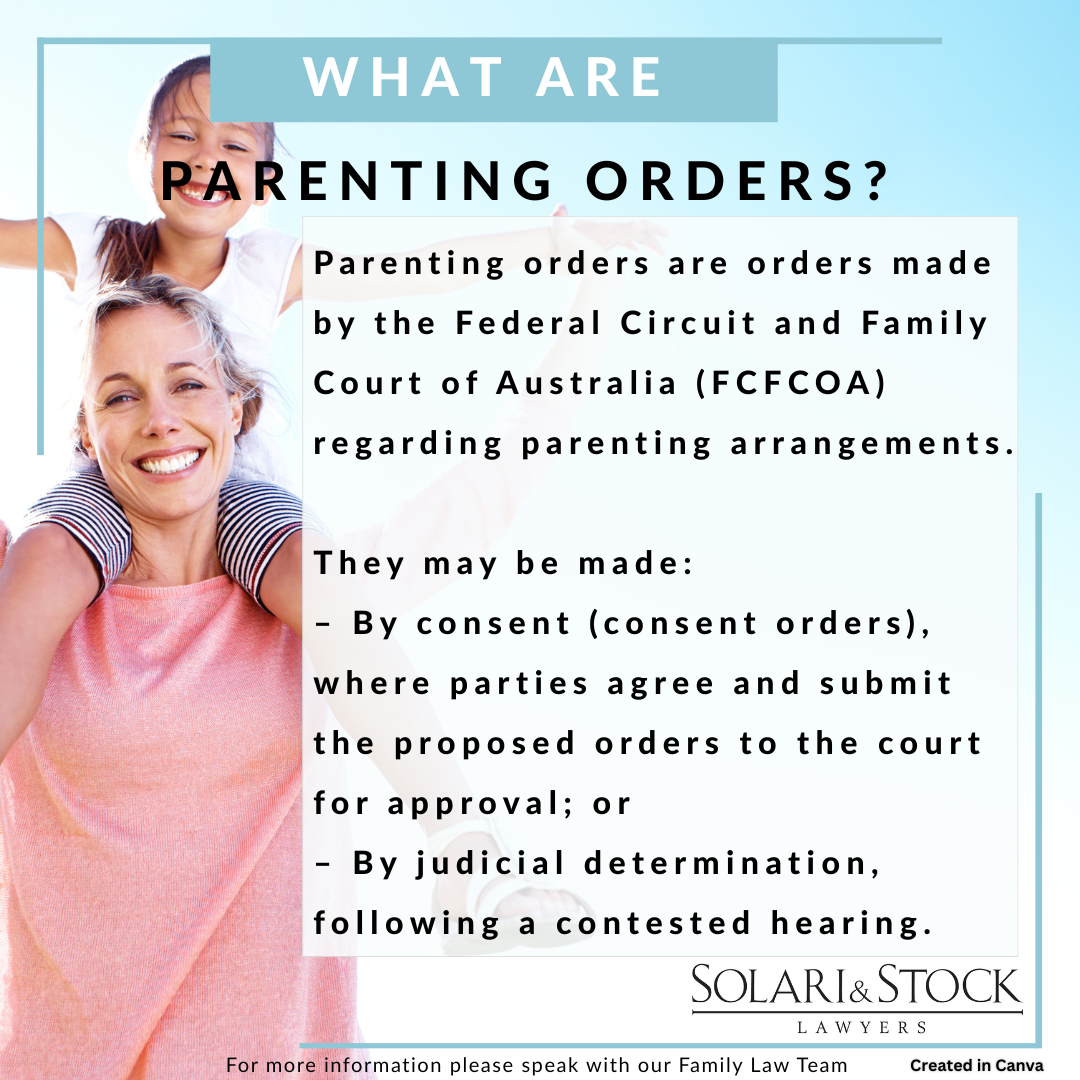 What are Parenting Orders?