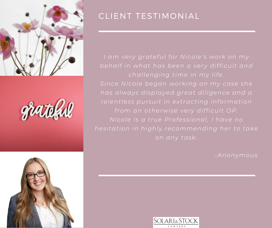 Client testimonial Nicole Quirk