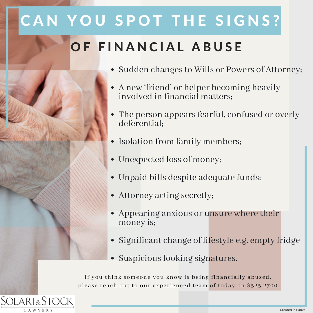Can you spot the signs of financial abuse?