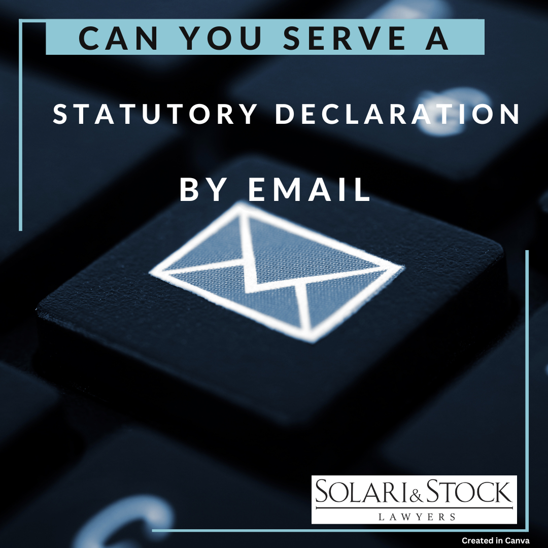 Can you serve a statutory demand on a company by email in Australia?