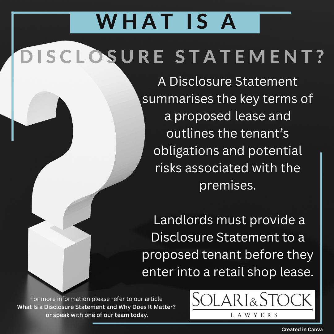 What is a disclosure statement