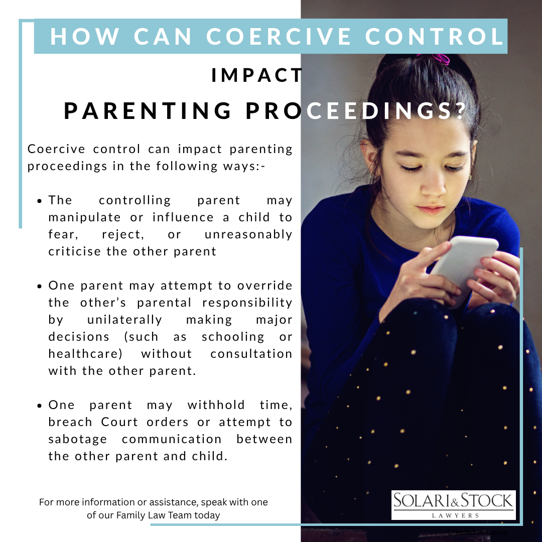 How Can Coercive Control Impact Parenting Proceedings
