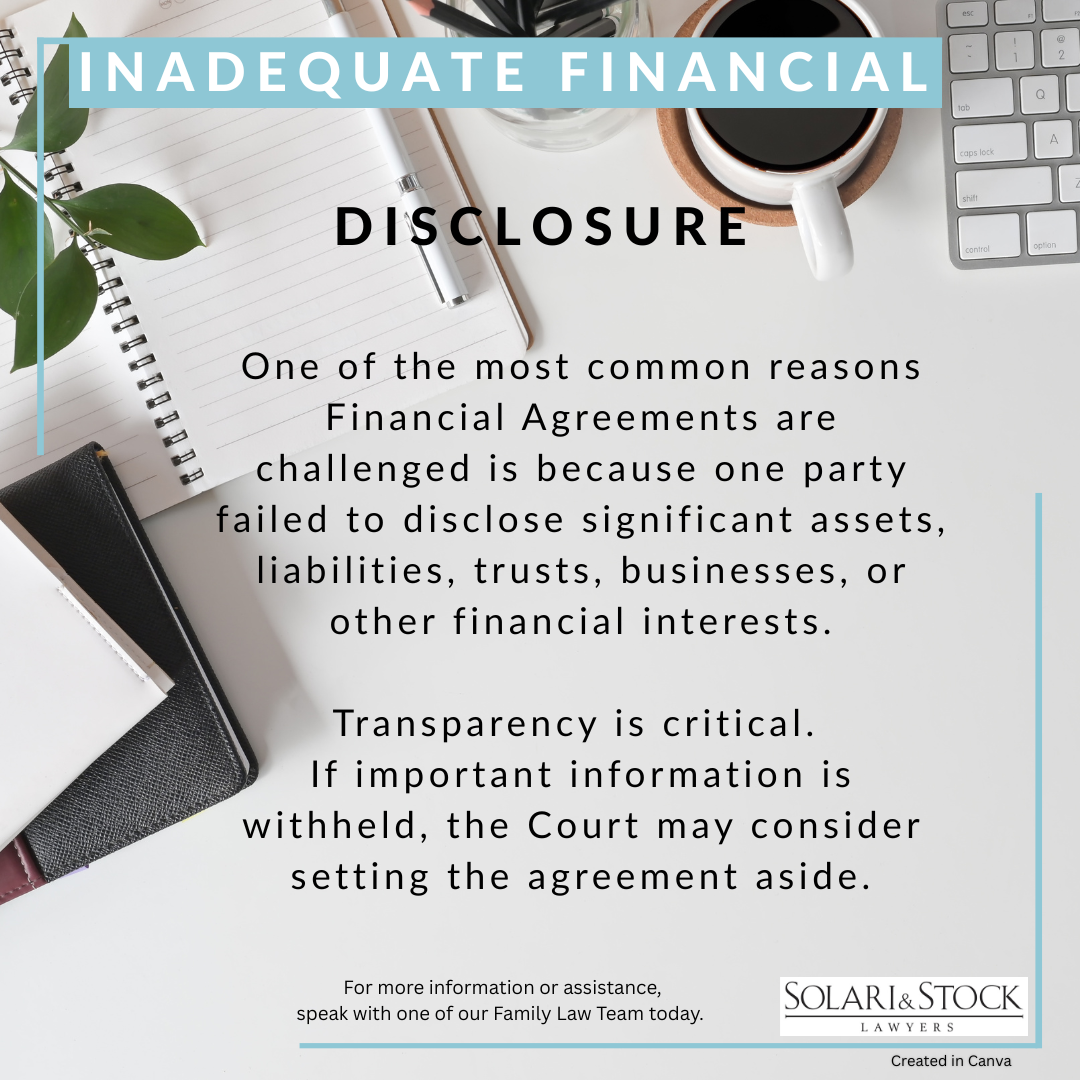 Inadequate Financial Disclosure