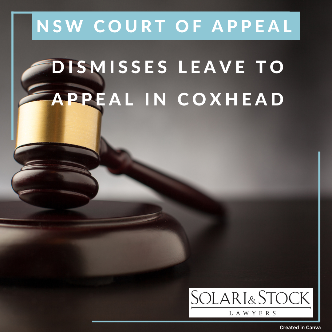 NSW court of appeal dismisses leave to appeal in Court
