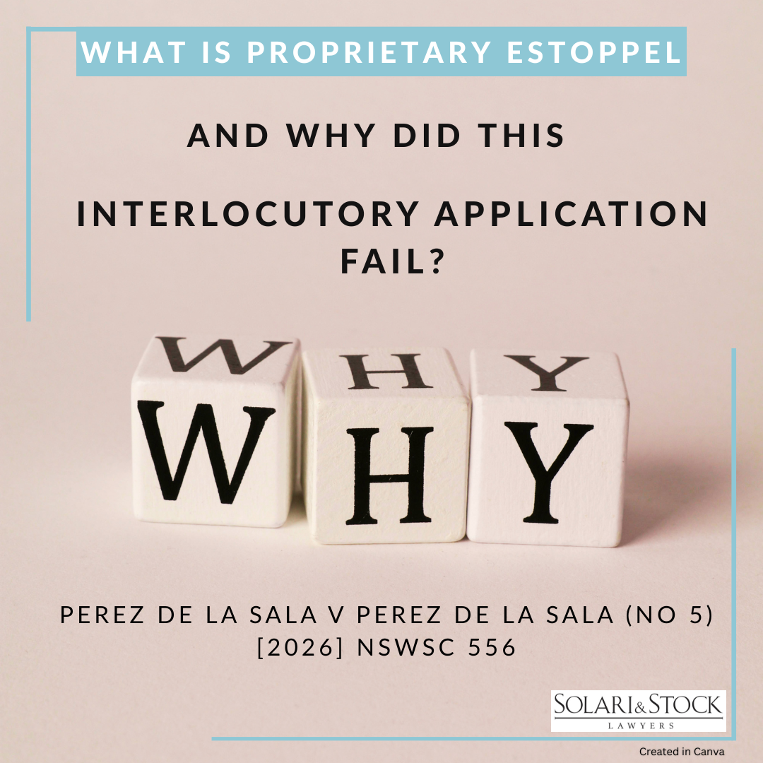 Canva what is proprietary estoppel Peres De La Sala V De La Sala (No 5)