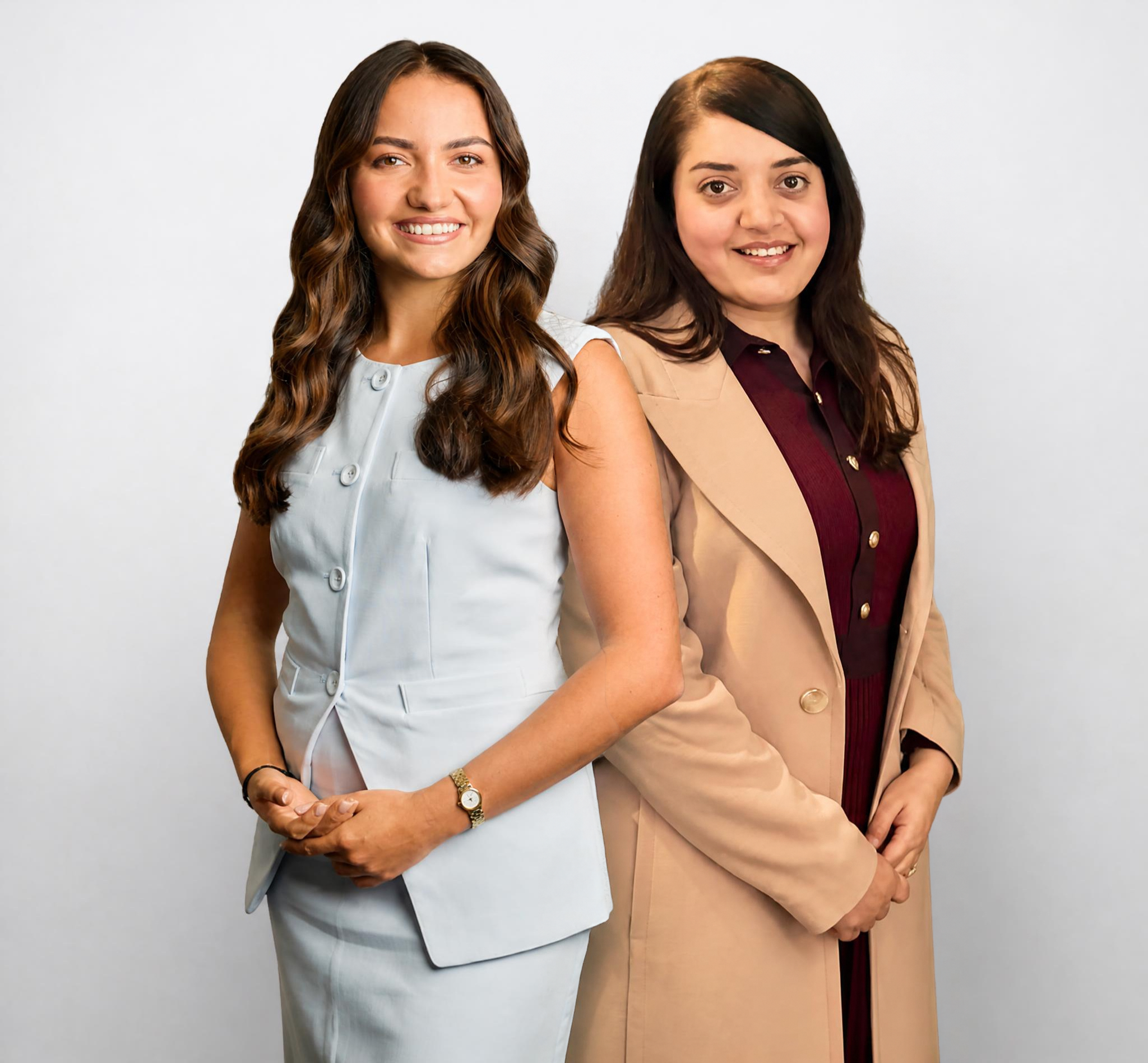 Merged image Mia and Sarah