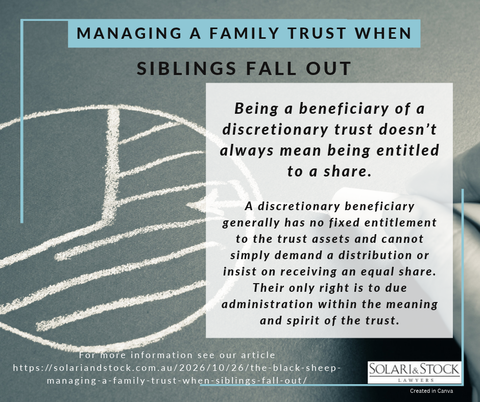 Infographic Being a beneficiary does not mean being entitled to a share