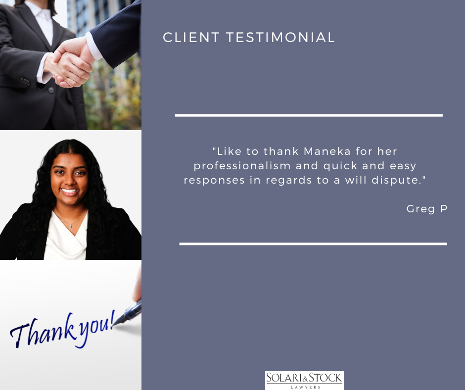 Client testimonial Maneka Lovette